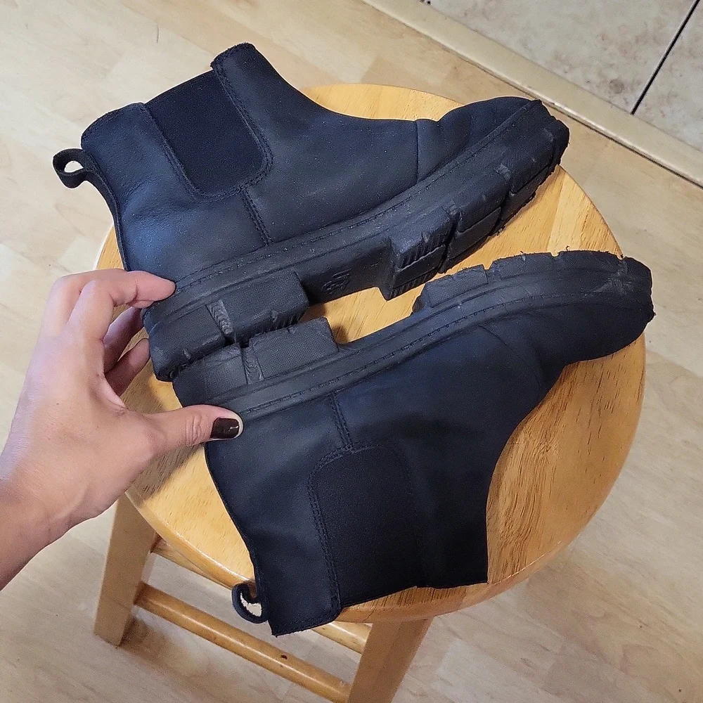 Uggs Black Soft Leather Booties